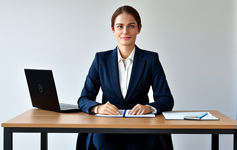 **
"A professional businesswoman in a modest business suit, sitting at a desk in a modern office, fully clothed, appropriate attire, safe for work, perfect anatomy, natural proportions, professional photography, high quality."
**